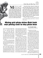 Những giải pháp nhằm định hình một phong cách tư duy phản biện 