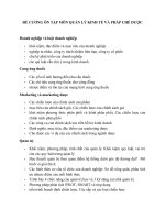 ĐỀ CƯƠNG ÔN TẬP MÔN QUẢN LÝ KINH TẾ VÀ PHÁP CHẾ DƯỢC