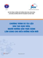 CHƯƠNG TRÌNH ĐÀO TẠO GIÁO VIÊN/ NGƯỜI HƯỚNG DẪN THỰC HÀNH LÂM SÀNG CHO ĐIỀU DƯỠNG VIÊN MỚI