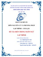 Biến trong ngôn ngữ lập trình