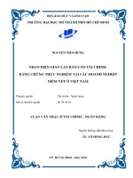 Nhận diện gian lận báo cáo tài chính bằng chứng thực nghiệm tại các doanh nghiệp niêm yết ở việt nam 