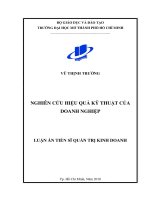 Nghiên cứu hiệu quả kỹ thuật của doanh nghiệp 