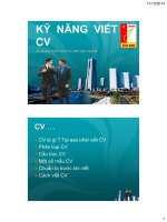 KỸ NĂNG VIẾT CV xin việc HAY