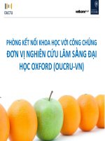 PHÒNG KẾT NỐI KHOA HỌC VỚI CÔNG CHÚNG ĐƠN VỊ NGHIÊN CỨU LÂM SÀNG ĐẠI HỌC OXFORD (OUCRU-VN)