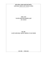 CHỦ ĐỀ LUẬT GIÁO DỤC QUỐC PHÒNG VÀ AN NINH