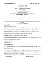 Tuần 28 giáo án lớp 1 soạn theo ĐHPTNLHS năm học 2018   2019 