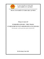 Thông tin chuyên đề XÃ HỘI HÓA GIÁO DỤC - THỰC TRẠNG VÀ MỘT SỐ ĐỀ XUẤT SỬA ĐỔI, BỔ SUNG LUẬT GIÁO DỤC