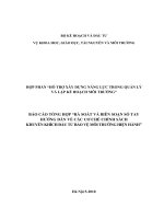 BÁO CÁO TỔNG HỢP “RÀ SOÁT VÀ BIÊN SOẠN SỔ TAY HƯỚNG DẪN VỀ CÁC CƠ CHẾ CHÍNH SÁCH KHUYẾN KHÍCH ĐẦU TƯ BẢO VỆ MÔI TRƯỜNG HIỆN HÀNH
