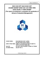 BÁO CÁO KẾT QUẢ KHẢO SÁT DOANH NGHIỆP ĐÁNH GIÁ CỰU SINH VIÊN KHOA QUẢN LÝ CÔNG NGHIỆP