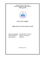 Thiết kế máy tách vỏ đậu xanh 