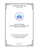 Thiết kế máy rửa củ nghệ lồng quay năng suất 1,8 tấn giờ 