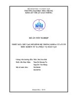 THIẾT kế, CHẾ tạo mô HÌNH hệ THỐNG KHÓA cửa ô tô điều KHIỂN từ XA PHỤC vụ đào tạo 