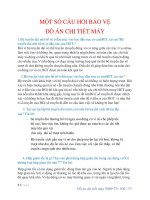 Câu hỏi bảo vệ đồ án chi tiết máy