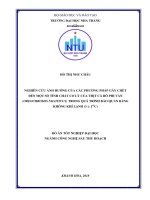 Nghiên cứu ảnh hưởng của các phương pháp gây chết đến một số tính chất cơ lý của thịt cá rô phi vằn (oreochromis niloticus) trong quá trình bảo quản bằng không khí lạnh (3±1 độ c) 