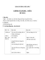 Giáo án Tiếng Việt 2 tuần 15 bài: Chính tả  Nghe  viết: Bé Hoa. Phân biệt aiay, sx, âtăc