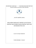 Hoạt động kiểm soát nội bộ tại ngân hàng thương mại cổ phần ngoại thương việt nam chi nhánh vũng tàu 