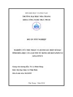 Nghiên cứu thu nhận và đánh giá một số đặc tính hóa học của lectin từ rong đỏ betaphycus gelatinus 