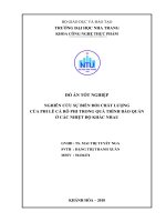 Nghiên cứu sự biến đổi chất lượng của phi lê cá rô phi trong quá trình bảo quản ở các nhiệt độ khác nhau 