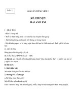 Giáo án Tiếng Việt 2 tuần 15 bài: Kể chuyện  Hai anh em