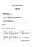 Giáo án Tiếng Việt 2 tuần 15 bài: Tập đọc  Bé Hoa