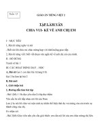 Giáo án Tiếng Việt 2 tuần 15 bài: Tập làm văn  Chia vui. Kể về anh chị em