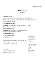 Giáo án Tiếng Việt 2 tuần 15 bài: Chính tả  Nghe  viết: Bé Hoa. Phân biệt aiay, sx, âtăc