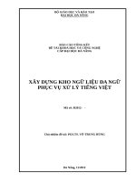 XÂY DỰNG KHO NGỮ LIỆU ĐA NGỮ PHỤC VỤ XỬ LÝ TIẾNG VIỆT