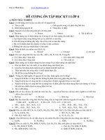 Đề cương ôn tập hóa học kỳ I lớp 8