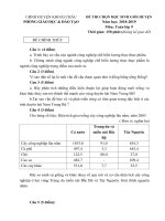 Đề thi học sinh giỏi môn địa 9 huyện khoái châu năm học 2018   2019 có đáp án