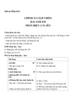 Giáo án Tiếng Việt 2 tuần 15 bài: Chính tả  Tập chép: Hai anh em. Phân biệt AIAY, SX, ÂTĂC