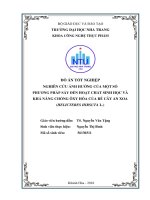 Nghiên cứu ảnh hưởng của một số phương pháp sấy đến hoạt chất sinh học và khả năng chống oxy hóa của rễ cây an xoa (hellicteres hirsuta l ) 