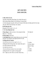 Giáo án Tiếng Việt 2 tuần 15 bài: Kể chuyện  Hai anh em