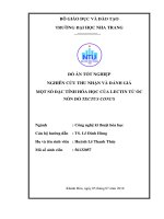 Nghiên cứu thu nhận và đánh giá một số đặc tính hóa học của lectin từ ốc nón đỏ tectus conus 