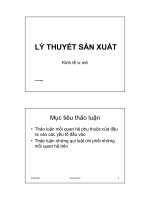 lý thuyết sản xuất kinh tế vi mô 