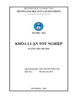 Khảo sát và đánh giá hiện trạng quản lý chất thải y tế tại một số bệnh viện ở hải phòng   