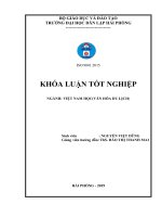 Tìm hiểu hoạt động kinh doanh lữ hành tại công ty TNHH MTV dịch vụ và lữ hành saigontourist chi nhánh hải phòng   