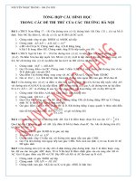 TỔNG hợp câu HÌNH học TRONG các đề THI THỬ HN