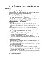 LUẬN CƯƠNG CHÍNH TRỊ THÁNG 10 cho môn đường lối( bài đầy đủ)
