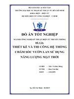 Thiết kế và thi công hệ thống chăm sóc vườn lan sử dụng năng lượng mặt trời 