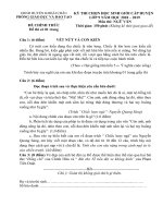 Đề thi học sinh giỏi môn Ngữ văn huyện Khoái Châu năm học 2018  2019