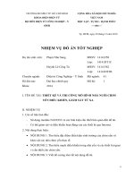 Thiết kế và thi công mô hình nhà nuôi chim yến điều khiển, giám sát từ xa 