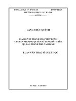 Giải quyết tranh chấp hợp đồng chuyển nhượng quyền sử dụng đất trên địa bàn thành phố nam định