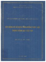 Xây dựng và sử dụng tình huống pháp luật trong giảng dạy luật học  