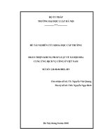 Hoàn thiện khung pháp luật về xã hội hoá cung ứng dịch vụ công ở việt nam  