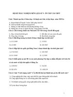 De va dap an trac nghiem mon su thi vao 10