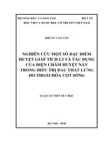NGHIÊN CỨU MỘT SỐ ĐẶC ĐIỂM HUYỆT GIÁP TÍCH L5 VÀ TÁC DỤNG CỦA ĐIỆN CHÂM HUYỆT NÀY TRONG ĐIỀU TRỊ ĐAU THẮT LƢNG DO THOÁI HÓA CỘT SỐNG