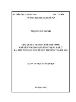 Giải quyết tranh chấp hợp đồng chuyển nhượng quyền sử dụng đất ở tại tòa án nhân dân huyện thường tín, hà nội  