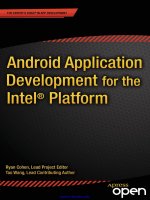 Android application development for the intel platform 