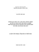Đánh giá công tác cấp giấy chứng nhận quyền sử dụng đất phi nông nghiệp trên địa bàn quận thanh xuân thành phố hà nội, giai đoạn 2014 2017 