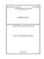 Pháp luật bảo hiểm y tế và thực tiễn thực hiện tại huyện văn chấn, tỉnh yên bái  